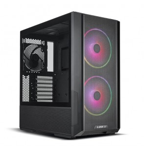 Lian Li Lancool 216 RGB Mid-Tower Alloy Steel Computer Case/Gaming Cabinet - Black | Support E-ATX/ATX/Micro-ATX/Mini-ITX | Pre-Installed 3 Front and Rear Fans