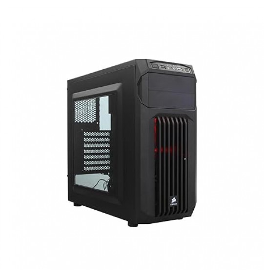 Corsair Carbide Series CC-9011050-WW Mid-Tower Steel Gaming Case with Red LED (Black)