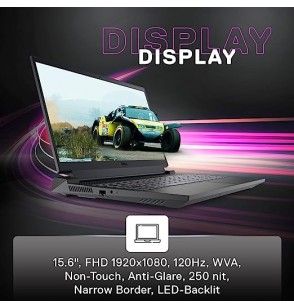 Dell G15-5520 Gaming Laptop (Intel i5-12500H | 8GB RAM  | 512GB SSD Card  | Windows 11 + MSO'21 | NVIDIA RTX 3050 (4GB GDDR6) | 15.6" Screen (39.62cm) FHD WVA AG 120Hz 250 nits | Backlit KB Orange | Dark Shadow Grey  | 2.81kg