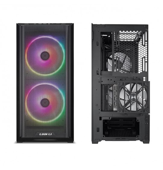 Lian Li Lancool 216 RGB Mid-Tower Alloy Steel Computer Case/Gaming Cabinet - Black | Support E-ATX/ATX/Micro-ATX/Mini-ITX | Pre-Installed 3 Front and Rear Fans