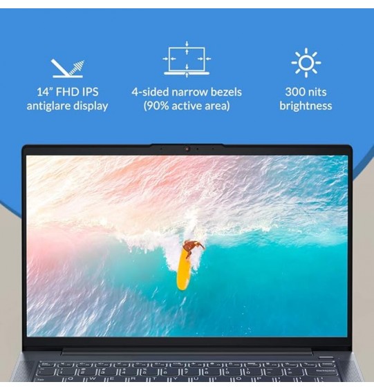 (Refurbished) Lenovo IdeaPad Slim 5 AMD Ryzen 7 5700U Gen Processor 14 inches Screen (35.56cm) FHD IPS Thin & Light Laptop (8GB RAM|512GB SSD|Windows 10|MS Office|Backlit Keyboard|Fingerprint Reader|Graphite Grey|1.39Kg)