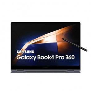 Samsung Galaxy Book4 Pro 360 (Intel Core Ultra 7 155H Processor | 16GB RAM  |512GB SSD |Moonstone Gray | 2 in 1 Laptop| Windows 11 Home| MS Office 2021| S-Pen Included)16" Dynamic AMOLED 2X TouchScreen