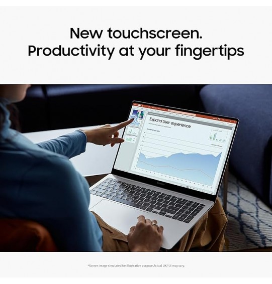 Samsung Galaxy Book4 Pro (Intel Core Ultra 5 125H Processor | 16GB RAM | 512GB SSD | Windows 11 Home | MS Office 2021 | Fingerprint Reader | Platinum Silver )14" Dynamic AMOLED 2X Touchscreen