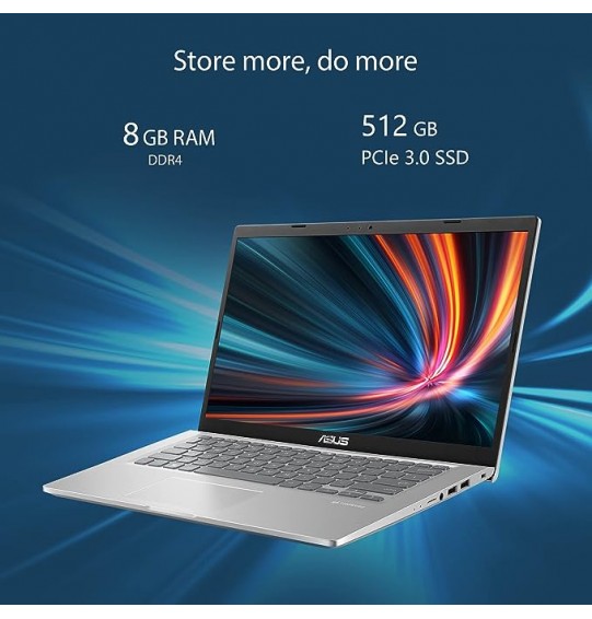 (Refurbished) ASUS Vivobook 15 Thin and Light Laptop (Intel Celeron N4020 Gen Processor | 8GB RAM | 512GB SSD | Integrated Graphics | Windows 11 | Office 2021 | Fingerprint | Silver | 1.8 kg) 15.6" (39.62 cms) HD Display