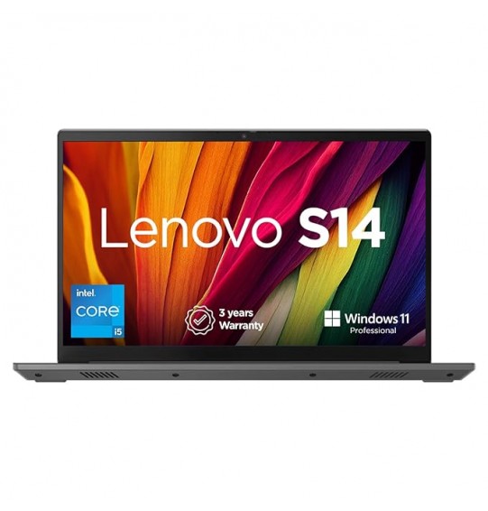 Lenovo S14Antiglare 300Nits Thin and Light Laptop (Intel Core I5 12th Gen Processor | 8GB RAM | 512GB SSD | Windows 11 Pro | Backlit | Cloud Grey | 1.5 kg) 14" (35.56 cm) FHD IPS (1920x1080)