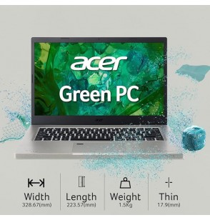 Acer Aspire Vero 13th Gen Intel Core i5 Orocessor Eco-Friendly Laptop (16 GB RAM | 512 GB SSD | Windows 11 Home | MS Office)14" Full HD Display | Cobblestone Gray | 1.5 KG