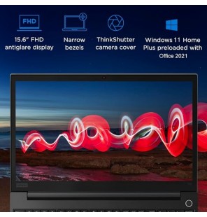 Lenovo ThinkPad E15 Antiglare Thin and Light Laptop  (Intel Core i3 11th Gen Processor | 8GB RAM | 256GB SSD | Windows 11 Home | MS Office H&S 2021 | FPR | Black | 1.7 kg) 15.6-inch (39.62 cm) FHD