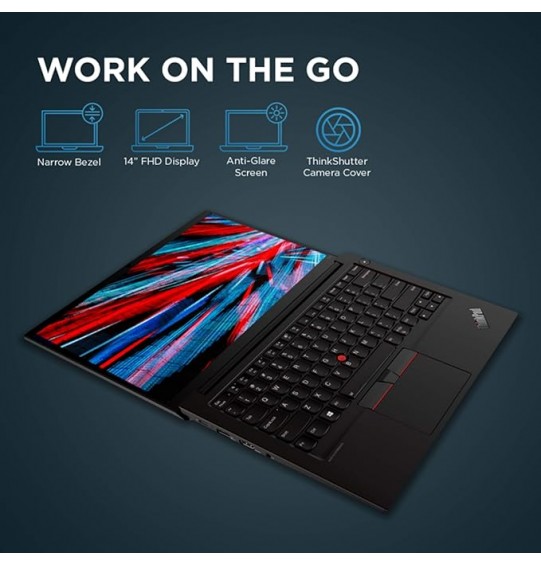 Lenovo ThinkPad E14 Intel Core i3 10th Gen Processor 14 inches Screen Full HD Business Laptop (4GB RAM | 256GB SSD | DOS | Black | 1.69 kg), 20RAS0SE00