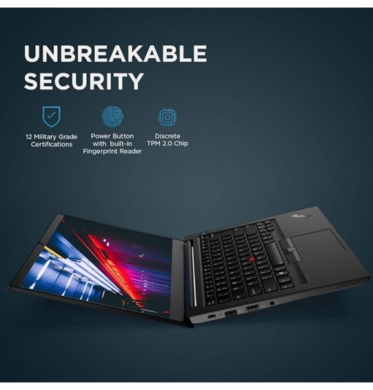 Lenovo ThinkPad E14 Intel Core i3 10th Gen Processor 14 inches Screen Full HD Business Laptop (4GB RAM | 256GB SSD | DOS | Black | 1.69 kg), 20RAS0SE00