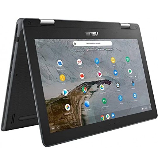 (Refurbished) ASUS Chromebook Flip Intel Celeron Dual Core Gen Processor - (11.6 inches | 4 GB RAM | 64 GB EMMC Storage | Chrome OS) C214MA-BU0452 2 in 1 Laptop (Dark Grey | 1.20 Kg)