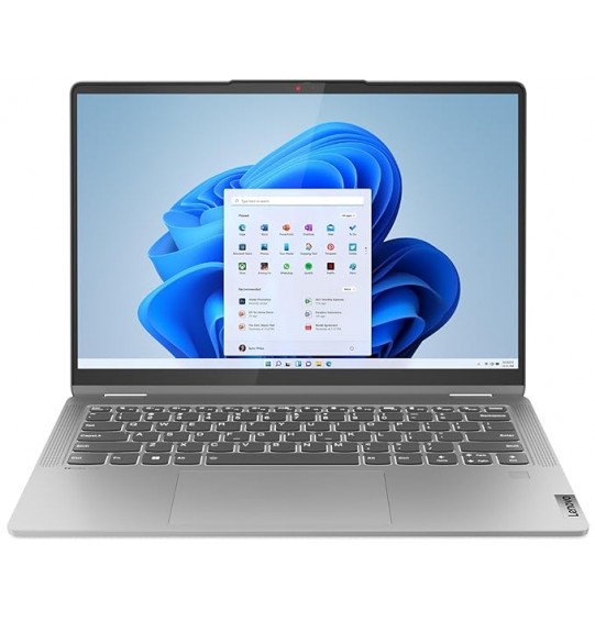 (Refurbished) Lenovo IdeaPad Flex 5 2-in-1 Laptop (Intel Core i3 1315U Gen Processor | 8GB RAM | 512GB SSD | Windows 11 | Office 2021 | Backlit KB | FPR | FHD Camera | Alexa |1 Year Warranty | Arctic Grey | 1.5Kg) 14"(35.5cm) Display