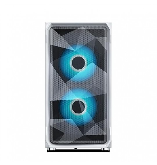 Ant Esports 100 Air Mini M-ATX Computer Case/Gaming Cabinet - White | Support M-ATX, ITX, | Pre-Installed 2 Rainbow Fans at Front