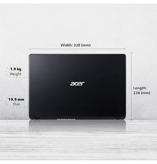 (Refurbished) Acer Aspire 3 Laptop (AMD 3020e Dual core Processor | 4GB DDR4 RAM  1TB HDD | Windows 11 Home | Black | Narrow Bezel | 1.9 Kg, A314-22) 14 inches (35.5 cm) HD Display