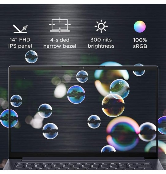 (Refurbished) Lenovo Yoga Slim 7 Thin and Light Laptop (AMD Ryzen 7 4800U Gen Processor | 8GB RAM | 512GB SSD | Windows 10 | MS Office 2019 | Integrated AMD Radeon Graphics | Slate Grey | 1.33Kg) 14" (35.56cms) Full HD Display