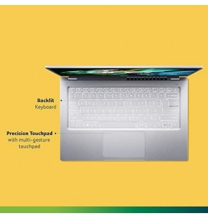 Acer Swift Go 14 Thin and Light Premium Laptop AMD Ryzen 5 7530U Hexa-Core  Gen Processor (8GB RAM | 512 GB SSD | Windows 11 Home | MS Office Home and Student) Pure Silver, SFG14-41, 35.56 Screen cm (14.0") Full HD