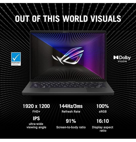 (Refurbished) ASUS ROG Zephyrus G14  | 14" (35.56 cm) FHD Screen+ 16:10 144Hz/3ms | AMD Ryzen 7 6800HS Gen Processor | 8GBRAM)