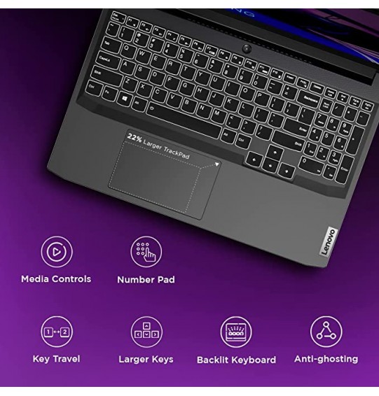 Lenovo IdeaPad Gaming 3 Intel Core i5-11300H Gen Processor Laptop 15.6"Screen (39.62cm) FHD IPS 120Hz Gaming Laptop (8GB RAM | 256GB SSD+1TB | Windows 11 | Office 2021 | NVIDIA RTX 3050 4GB | Alexa | 3 Month Game Pass | Shadow Black | 2.2Kg)