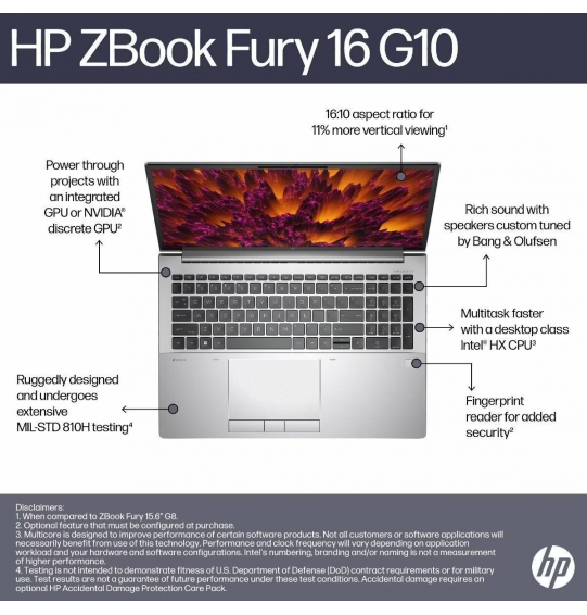 HP ZBook Fury 40.64cm (16) G10 Mobile Workstation PC(13th Gen Intel® Core™ i7 processor | Windows 11 Pro | 32 GB RAM | 1 TB SSD | 40.6 cm Screen)