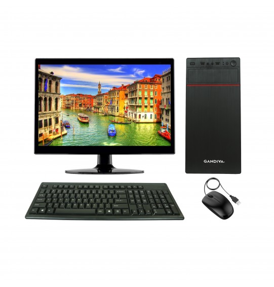 Gandiva® Economical CI32ND 15.6" Desktop Computer(Core I3 2nd Gen CPU | 8GB DDR3 RAM | 2TB HDD | DVD | 15.6" Monitor)Windows 10&MS Office(Trial Version)& Antivirus(Free Version) 