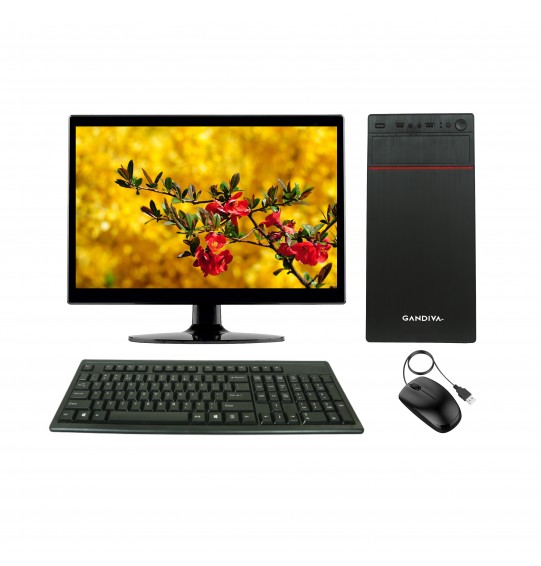 Gandiva® Economical CI52ND 15.6" Desktop Computer(Core I5 2nd Gen CPU | 8GB DDR3 RAM | 2TB HDD | DVD | 15.6" Monitor)Windows 10&MS Office(Trial Version)& Antivirus(Free Version) 