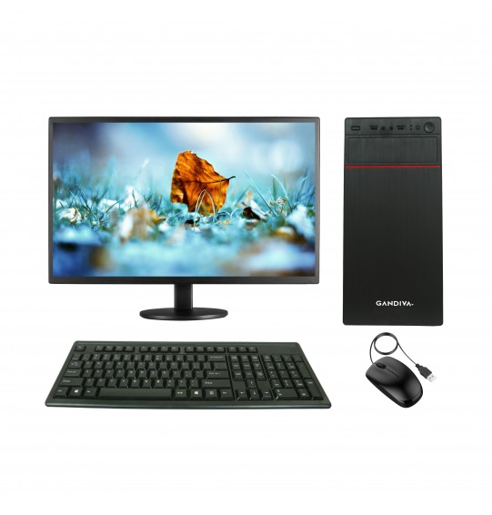 Gandiva Assembled Desktop (Core 2 Duo 3.0 GHZ Processor | G31 Motherboard | 20" LED Monitor | 4GB DDR2 RAM | 320GB HDD | USB Keyboard and Mouse, Windows 7 Ultimate Trial Version)