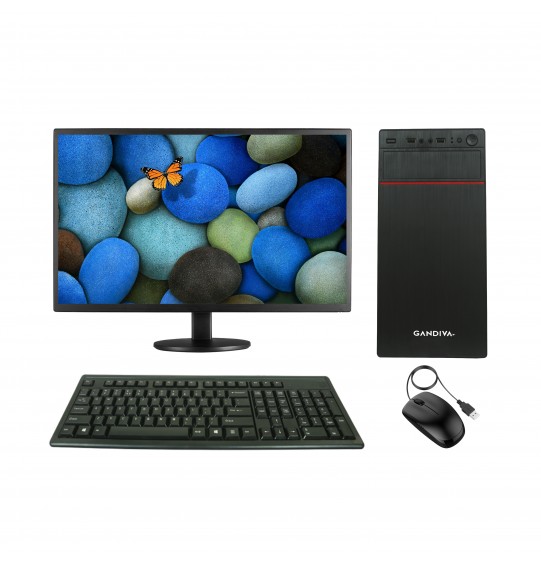 Gandiva Economical CI51ST Desktop Computer (Core I5 1st Gen CPU | H55 Motherboard | 4GB DDR3 RAM | 240GB SSD+500GB HDD | 18.5 Inch Monitor) Windows 10 & MS Office(Trial Version) & Antivirus (Free Version) 