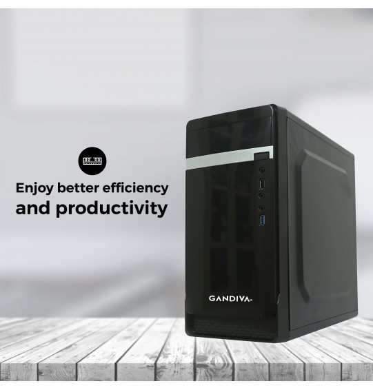 Gandiva® Professional CI33RD Desktop Computer(Core i3 3rd Gen CPU/8GB DDR3 RAM/480GB SSD/DVD)Windows & MS Office(Trial Version)&Antivirus(Free Version)