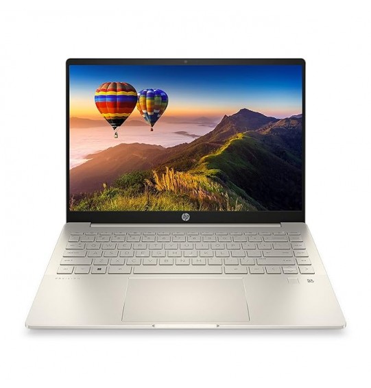 (Refurbished) HP Pavilion Plus (intel core i5 12th Gen Processor | 16GB RAM | 512GB SSD | Intel Iris Xe Graphics | Backlit KB | B&O | FPR | Windows 11 | Alexa Built-in | MSO | Warm Gold) 14 inch(35.6 cm) Display