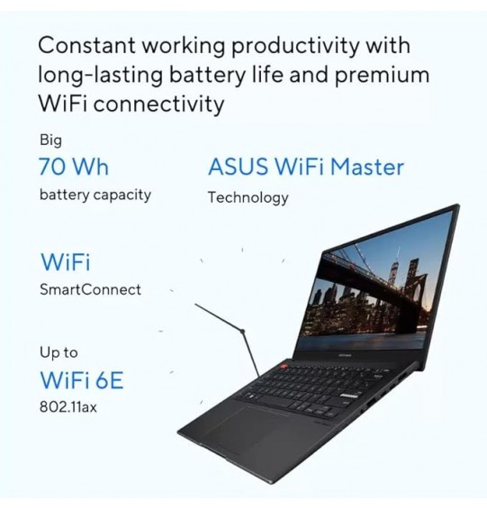 (Refurbished) ASUS Vivobook S 14 Thin and Light Laptop (Intel EVO H-Series Intel Core i5 12th Gen Processor | 16 GB RAM | 512 GB SSD | Windows 11 Home | Indie Black | 1.50 Kg) 14 inch"Screen