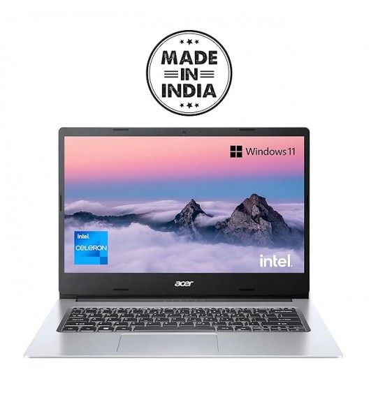 Acer Aspire 3 Made in India Laptop (Intel Celeron Dual-Core Gen Processor N4500 | 4GB RAM | 256GB SSD | Windows 11 Home | MS Office 2021 Home & Student | Silver| 1.45 kg) A314-35 with 14 inch Screen HD Display