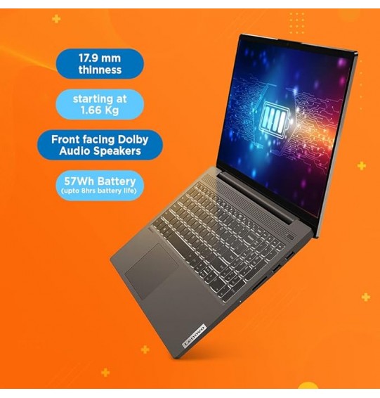 Lenovo IdeaPad Slim 5 AMD Ryzen 7 5700U Gen Processor 15.6"Screen(39.62cm) FHD IPS Laptop (16GB RAM | 512GB SSD | Windows 11 | Office 2021 | Backlit KB | Fingerprint | HD Camera | 3 Month Game Pass | Graphite Grey | 1.66Kg), 82LN00JSIN