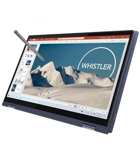 (Refurbished) Lenovo Yoga 6 AMD Ryzen 7 4700UGen Processor 13.3 inches Screen (33.78 cms) Full HD IPS 2-in-1 Touchscreen Laptop (16GB RAM | 512GB SSD | Windows 10 | MS Office 2019 | Fingerprint Reader | Abyss Blue | Fabric Surface | 1.32Kg), 82FN004QIN