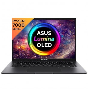 ASUS Zenbook 14 (OLED) 2023, AMD Ryzen 5 7530U Gen Processor, 14" (35.56 cm) 2.8K OLED Screen 90Hz, Thin & Light Laptop (16GB RAM | 1TB SSD | Windows 11 | Office 2021 | Alexa | Backlit KB | FP Sensor | Jade Black | 1.39 kg), UM3402YA-KM551WS