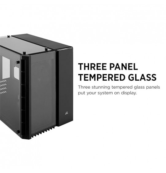 Corsair Crystal 280X Micro-ATX Gaming Case, Tempered Glass - Black