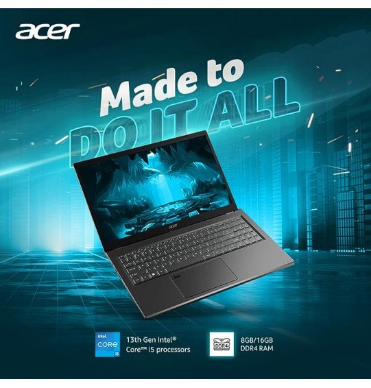 Acer Aspire 5 Gaming Laptop Intel Core i5 13th Gen Processor (8 GB RAM | 512 GB SSD | Windows 11 Home | 4 GB Graphics | NVIDIA GeForce RTX 2050) A514-56GM,14"Screen WUXGA Display, 1.56 KG