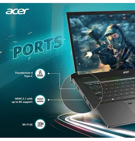 Acer Aspire 5 Gaming Laptop Intel Core i5 13th Gen Processor (8 GB RAM | 512 GB SSD | Windows 11 Home | 4 GB Graphics | NVIDIA GeForce RTX 2050) A514-56GM,14"Screen WUXGA Display, 1.56 KG