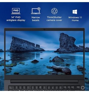 Lenovo ThinkPad E14 Intel Core i3 11th Gen Processor 14-inch Screen  (35.56cm) FHD Antiglare Thin and Light Laptop (4GB RAM | 256GB SSD | Windows 11 Home | FPR | Black | 1.59 kg), 20TAS18U00