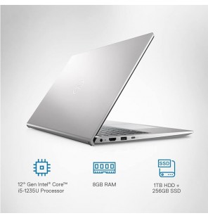 Dell Inspiron 15 3520 (Intel Core i5 12th Gen Processor | 8 GB RAM | 512 GB SSD | 15.6" FHD Display | HDD Slot | 1 Year Warranty | Windows 11 Pro |Platinum Silver | MS Office Home & Student 2021 | Without Bag)