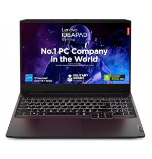 Lenovo IdeaPad Gaming 3 Intel Core i5 11th Gen Processor 15.6" Screen (39.62cm) FHD IPS Gaming Laptop (8GB RAM | 512GB SSD | 4GB NVIDIA GTX 1650 | 120Hz | WinDows 11 | Backlit | 3months Game Pass | Shadow Black | 2.25Kg), 82K101GSIN