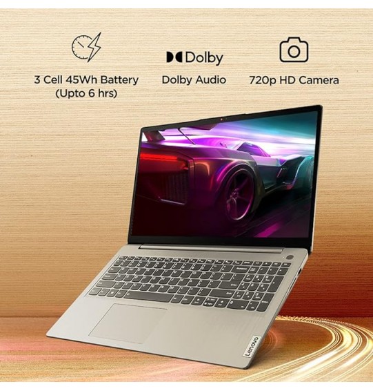 Lenovo IdeaPad Slim 3 2021 11th Gen Processor  Intel Core i3 15.6" Screen (39.62cm) FHD Thin & Light Laptop (8GBRAM | 256GB SSD | DOS | 2 Year Warranty | Arctic Grey | 1.65Kg), 82H801DHIN