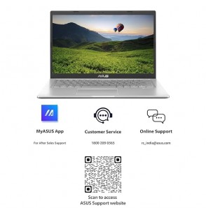 ASUS Vivobook 14, Intel Core i3-1115G4 11th Gen Processor, 14" (35.56 cms) FHD Screen, Thin and Light Laptop (8GB RAM | 512GB SSD | Windows 11 | Office 2021 | Transparent Silver | 1.60 kg), X1400EA-EK322WS