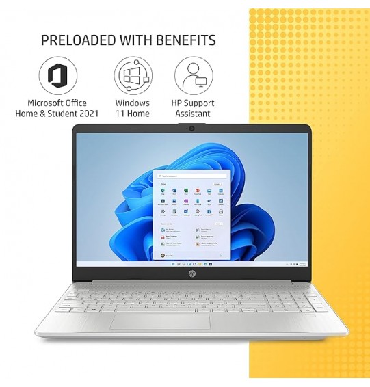 (Refurbished) HP 14s Laptop (intel Core i5 12th Gen Processor | 16GB RAM | 512GB SSD | Touch,Micro-Edge | Anti-Glare Display | Alexa | Dual Speakers | Windows 11 | Backlit KB | MSO 2021 | 1.41 Kg | ‎Natural Silver) 14-inch(35.6 cm) FHD Display