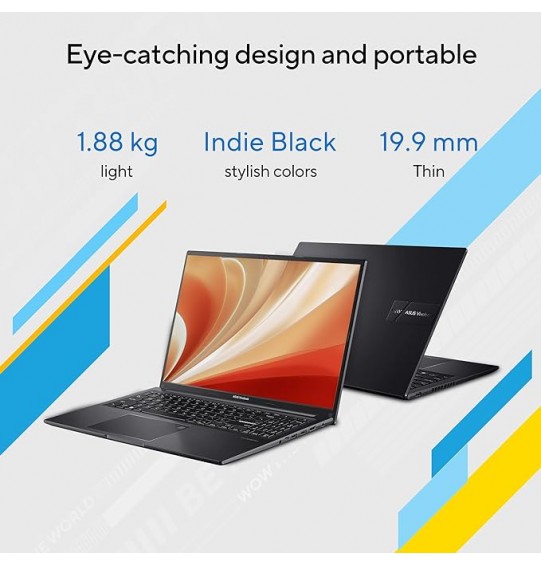 (Refurbished) ASUS Vivobook 16 Thin & Light Laptop (Intel Core i9-13900H 13th Gen Processor | 16GB RAM | 1TB SSD | Windows 11 | Office 2021 | Backlit KB | Fingerprint | Black | 1.88 kg) 16" (40.64 cm) FHD