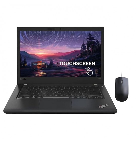 (Refurbished) Lenovo ThinkPad T480 8th Gen Intel Core i5 Thin & Light FHD Touchscreen Laptop (8 GB DDR4 RAM | 256 GB SSD | 14" (35.6 cm) FHD Display | Windows 11 | MS Office | WiFi | Bluetooth 4.1 | Webcam | Integrated Graphics)