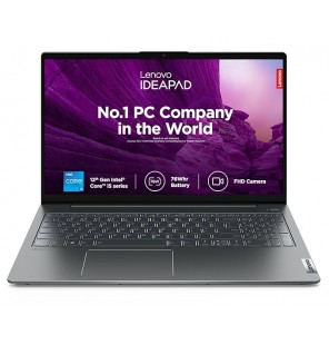 Lenovo IdeaPad Slim 5 12th Gen Intel Core i5-1235U Processor 15.6"Screen (39.62cm) FHD IPS Anti-Glare (16GB RAM | 512GB SDD | Windows 11 | Office 2021 | Backlit | 1Yr Warranty | 3months Game Pass | Storm Grey | 1.85Kg), 82SF008YIN