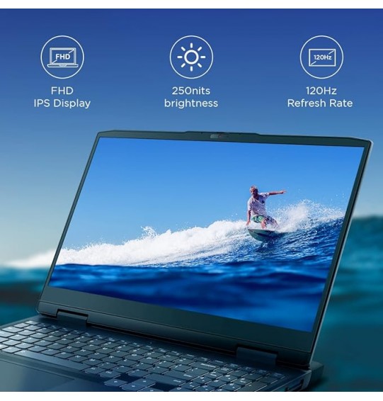 (Renewed) IdeaPad Gaming 3 Intel Core i5 12th Gen  Processor 15.6-inch Screen (39.62cm) FHD IPS Gaming Laptop (16GB RAM | 512GB SDD | 4GB NVIDIA RTX 3050 | 120Hz | Windows 11 | Office 2021 | Backlit | Onyx Grey | 2.32Kg), 82S900R6IN