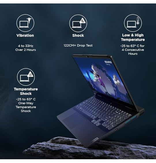 (Renewed) IdeaPad Gaming 3 Intel Core i5 12th Gen  Processor 15.6-inch Screen (39.62cm) FHD IPS Gaming Laptop (16GB RAM | 512GB SDD | 4GB NVIDIA RTX 3050 | 120Hz | Windows 11 | Office 2021 | Backlit | Onyx Grey | 2.32Kg), 82S900R6IN