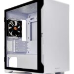 Thermaltake S100 Tempered Glass Snow Edition Micro-ATX mini-Tower Computer Case with 120mm Rear Fan Pre-Installed CA-1Q9-00S6WN-00, White