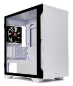 Thermaltake S100 Tempered Glass Snow Edition Micro-ATX mini-Tower Computer Case with 120mm Rear Fan Pre-Installed CA-1Q9-00S6WN-00, White
