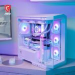MSI MAG PANO M100R PZ White Gaming Case: Sleek White Mid-Tower Chassis with RGB Lighting, Tempered Glass, Mystic Light Sync, and Enhanced Airflow for an Exceptional Gaming PC Build - Image 2